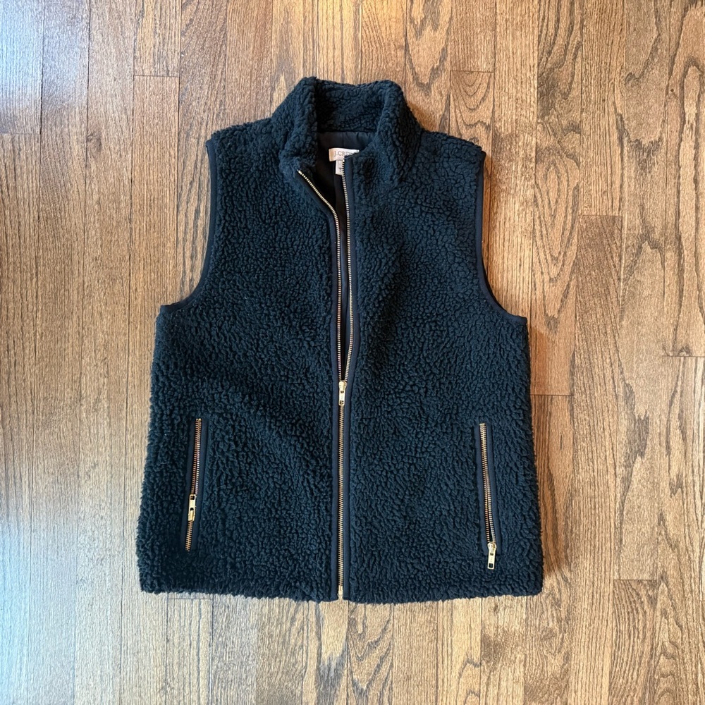 J. Crew Factory Black Fleece Vest
